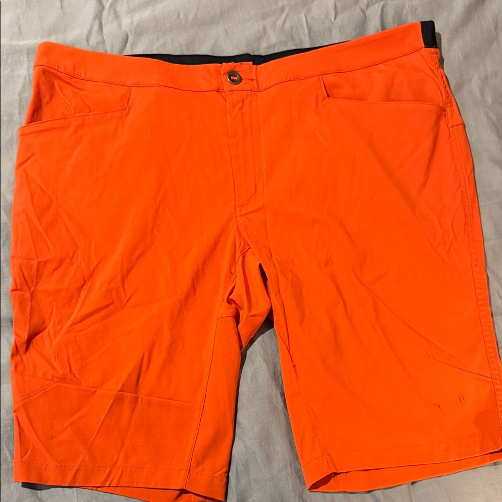 The North Face Men's Vibrant Orange Flat Front Shorts